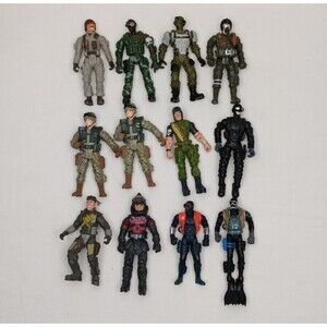 Chap Mei Lanyard Action Figures Lot of 12 Military Soldiers Scuba Diver Ogre